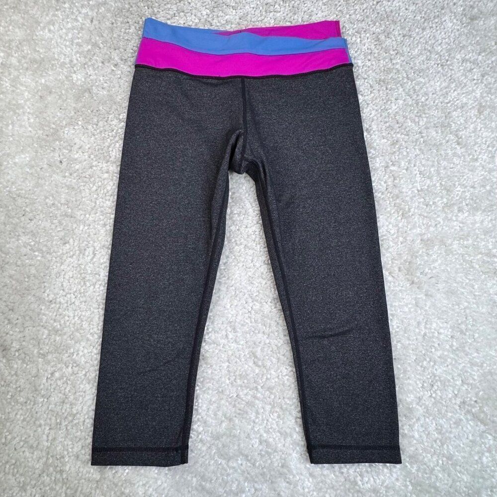 Lululemon Astro Wunder Under Crop Legging Low Rise Heathered Black VINTAGE